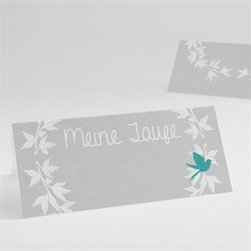 Tischkarte Taufe Vogelgezwitscher