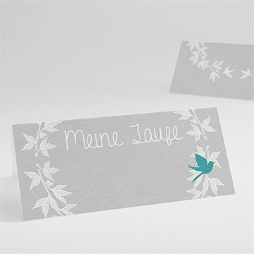 Tischkarte Taufe vogelgezwitscher