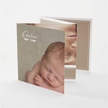 Geburtskarte Klassisches beige