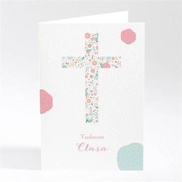 Menükarte Taufe liberty kreuz