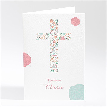 Menükarte Taufe Liberty Kreuz