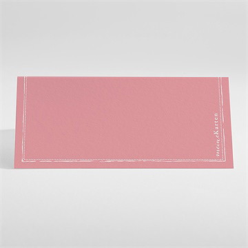 Tischkarte Taufe Rosa Kalligrafie - Vue 2