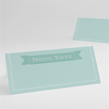 Tischkarte Taufe Grüne kalligrafie
