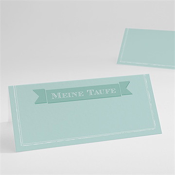 Tischkarte Taufe Grüne Kalligrafie