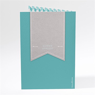 Menükarte Taufe Blaue Mosaik - Vue 3