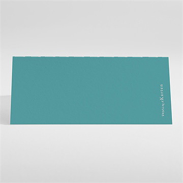 Tischkarte Taufe blaue mosaik - Vue 2
