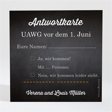 Antwortkarte Hochzeitsjubiläum retrospective - 50 jahre