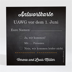 Antwortkarte Hochzeitsjubiläum retrospective