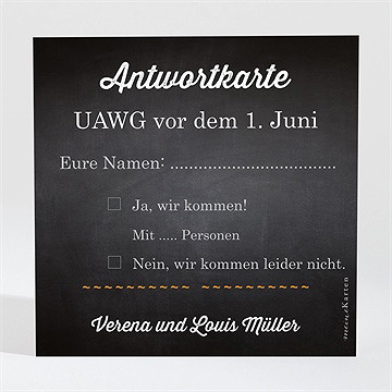 Antwortkarte Hochzeitsjubiläum Retrospective