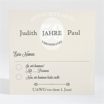 Antwortkarte Hochzeitsjubiläum Bildband