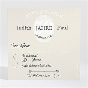 Antwortkarte Hochzeitsjubiläum bildband