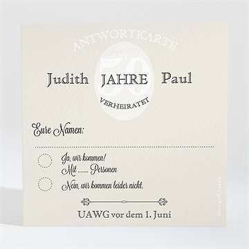Antwortkarte Hochzeitsjubiläum Bildband