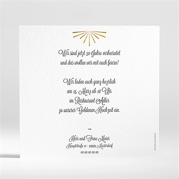 Einladung Hochzeitsjubiläum champagnergläser - vue 2