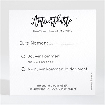 Antwortkarte Hochzeitsjubiläum family-stories