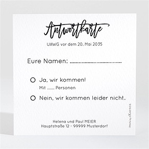 Antwortkarte Hochzeitsjubiläum family-stories