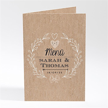 Menükarten Hochzeitsjubiläum Ornamente Und Kraftpapier