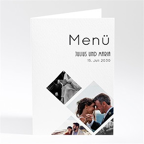 Menükarten Hochzeitsjubiläum love-stories