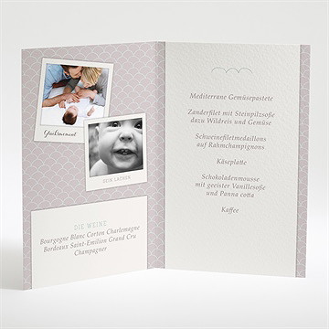 Menükarte Taufe Taufbogen - Vue 2