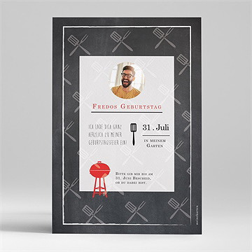 Geburtstagseinladung Grillparty 40 Jahre - vue 2