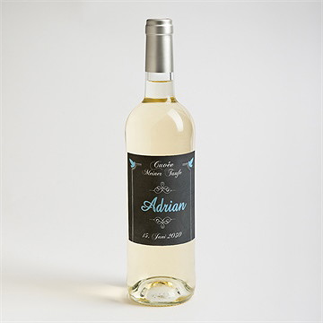 Flaschenetikett Taufe blauer engel - Vue 2