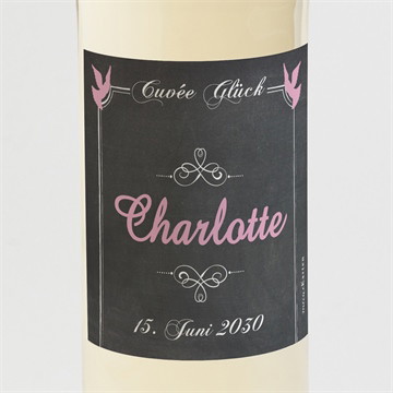 Flaschenetikett Kommunion weizenähren rosa - magnet