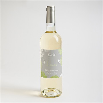 Flaschenetikett Kommunion Blumen Mit Tauben - Vue 2