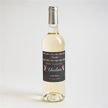 Flaschenetikett Kommunion Rosa Taube - Vue 2