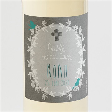 Flaschenetikett Taufe Vogelgezwitscher