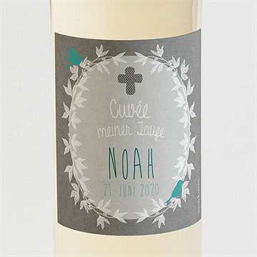 Flaschenetikett Taufe Vogelgezwitscher