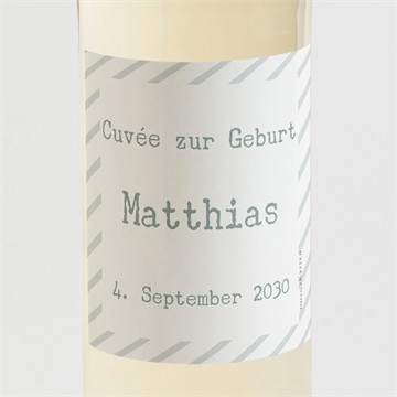 Flaschenetikett Geburt foto patchwork