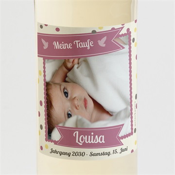 Flaschenetikett Taufe Taufkonfetti mädchen