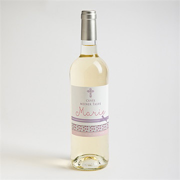 Flaschenetikett Taufe Girly - Vue 2