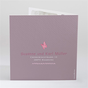 Geburtskarte rosa elefant - Vue 3