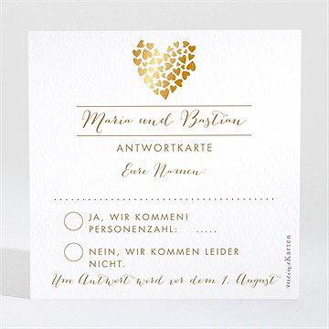 Antwortkarte Hochzeit Herzlich