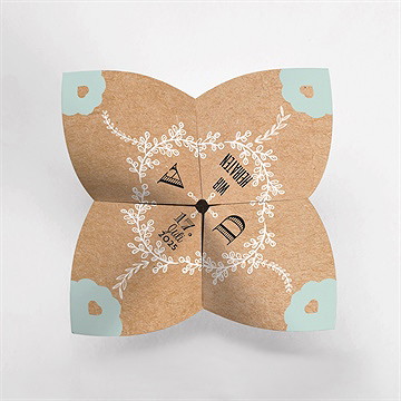 Hochzeitseinladung kleines origami - Vue 2