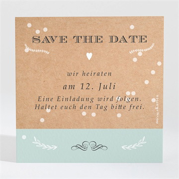 Save the Date Karte kleines origami
