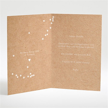 Menükarte Hochzeit Kleines Origami - Vue 2