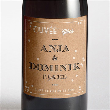 Flaschenetikett Hochzeit Kleines Origami