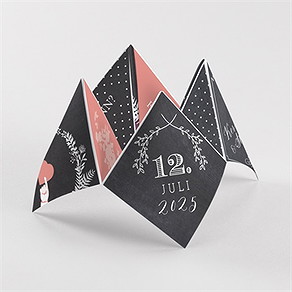 Hochzeitseinladung retro ausgefallen - origami