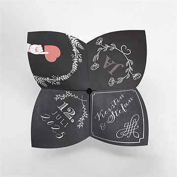 Hochzeitseinladung retro ausgefallen - origami - Vue 2