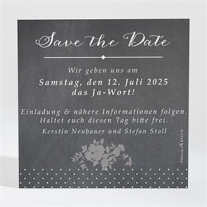 Save the Date Karte retro ausgefallen