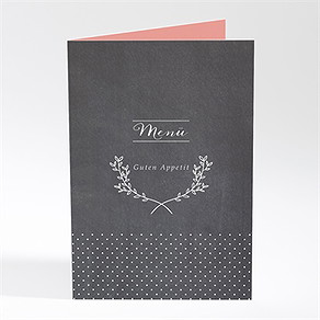 Menükarte Hochzeit retro ausgefallen