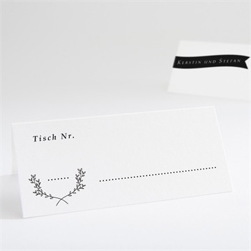 Tischkarte Hochzeit Retro ausgefallen