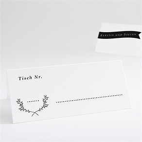 Tischkarte Hochzeit retro ausgefallen