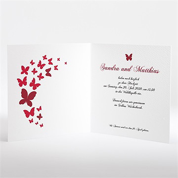 Hochzeitseinladung Schmetterling - Vue 2