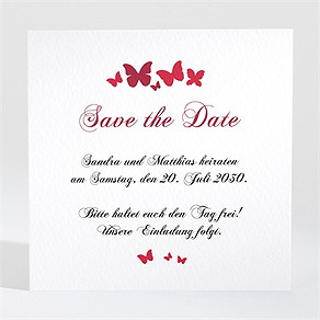 Save the Date Karte schmetterling