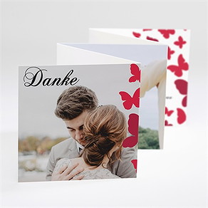 Dankeskarte Hochzeit schmetterling