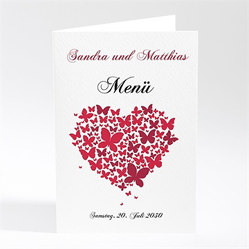 Menükarte Hochzeit Schmetterling