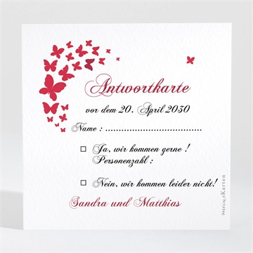 Antwortkarte Hochzeit schmetterling