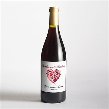 Flaschenetikett Hochzeit schmetterling - Vue 2